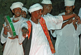 Nubian safari staff, party time