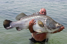 Tim Baily founder of African Angler with a143 pounder